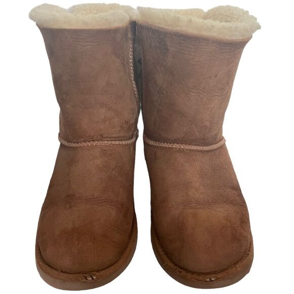 UGG Bailey Bow II Boots S/N 1002954
women US 5 brown suede satin bows shearling - Picture 5 of 12